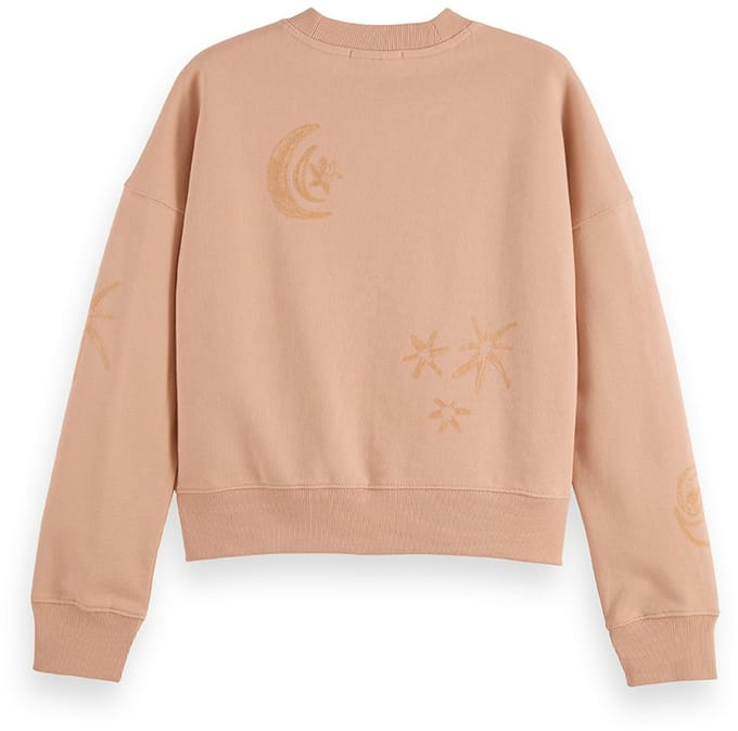 Scotch & Soda Relaxed Fit Sweatshirt With Flock Print