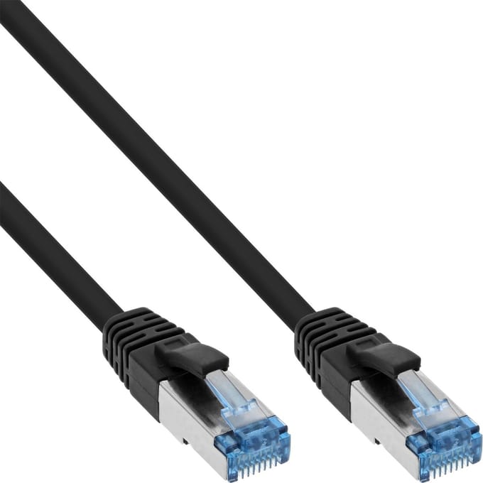 InLine S/FTP CAT6a 10 Gigabit outdoor netwerkkabel / zwart - 2 meter