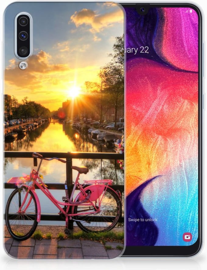 Samsung Galaxy A50 Siliconen Back Cover Amsterdamse Grachten