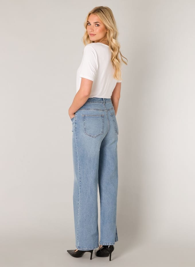 BASE LEVEL Amy Bottoms - Light Blue - maat W38 / L32