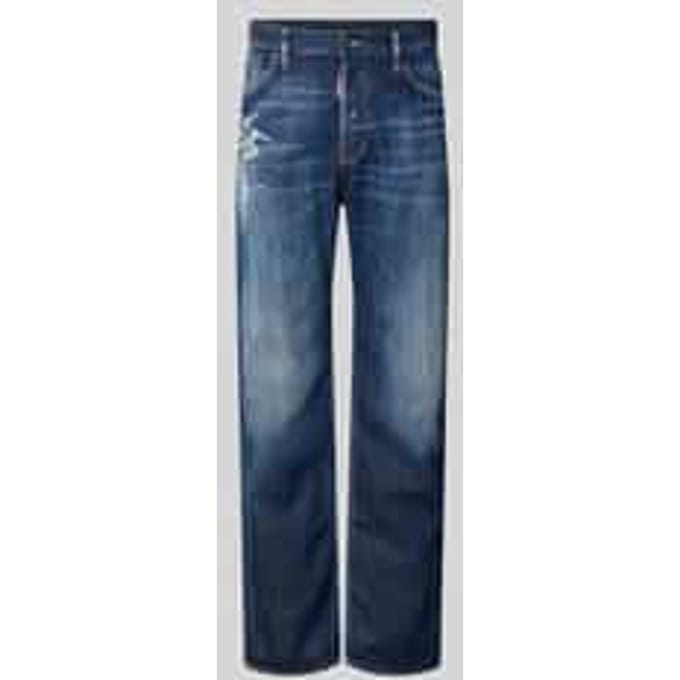 straight fit jeans in used-look