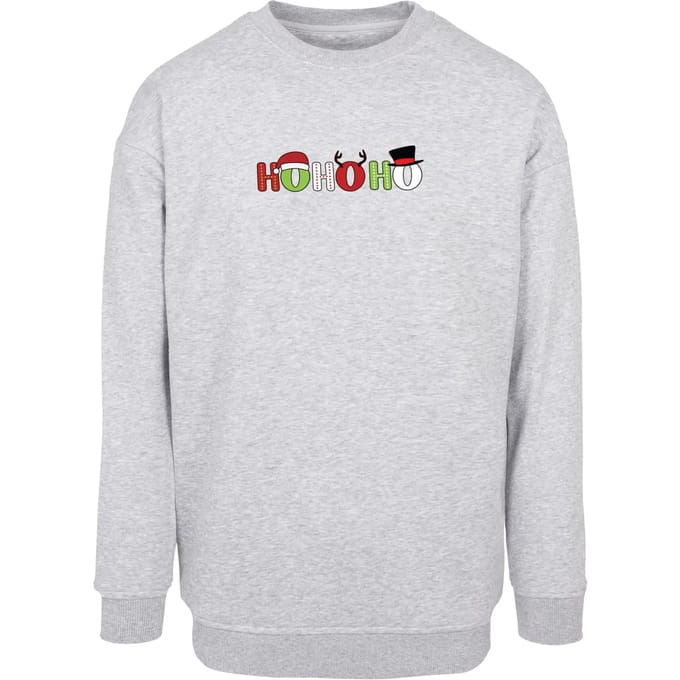 Merchcode - Christmas Ho Ho Ho Crewneck sweater/trui - L - Grijs