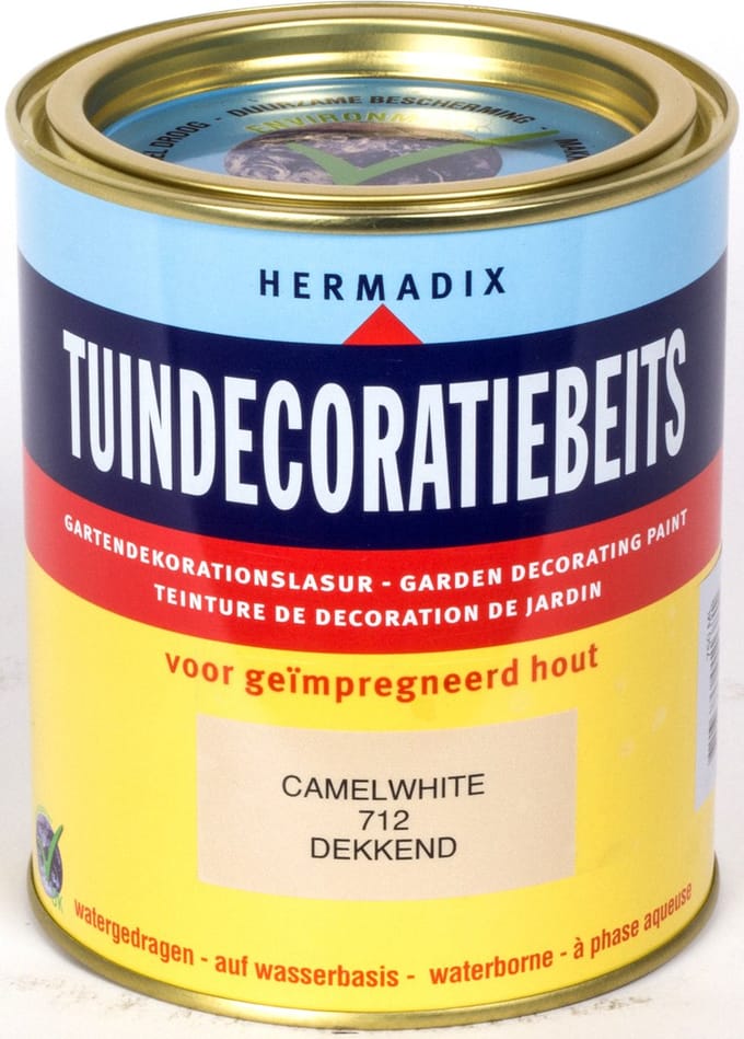 Hermadix Tuindecoratiebeits dekkend 712 Camel White - 0,75 l