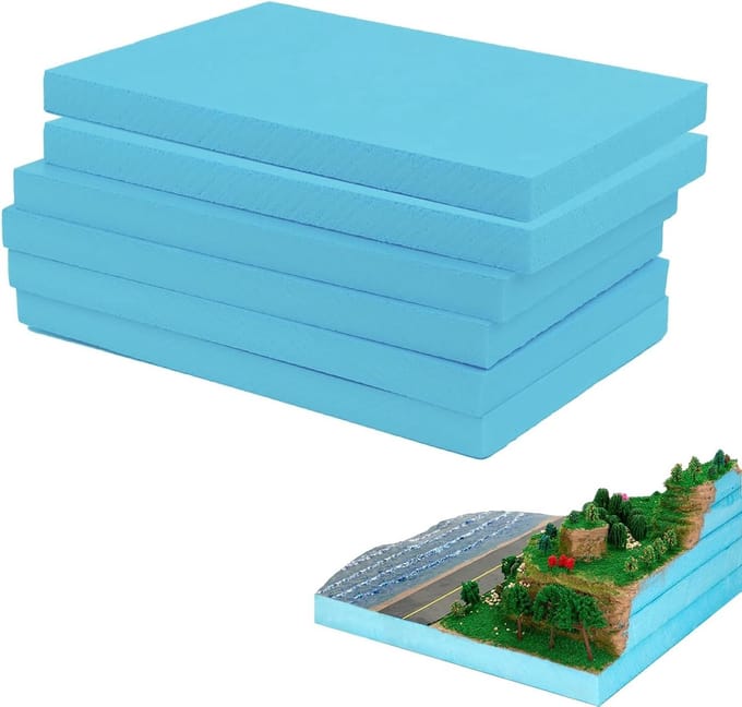 Schuimplaat Hardschuim - Doe-het-zelf Platen - Modelbouw Creëren - Hoogdicht Schuim - 6 Stuks 40x30cm - Wit