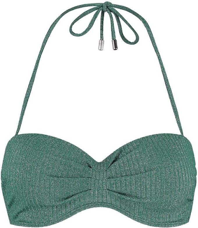 Beachlife padded wired bikinitop in de kleur groen.