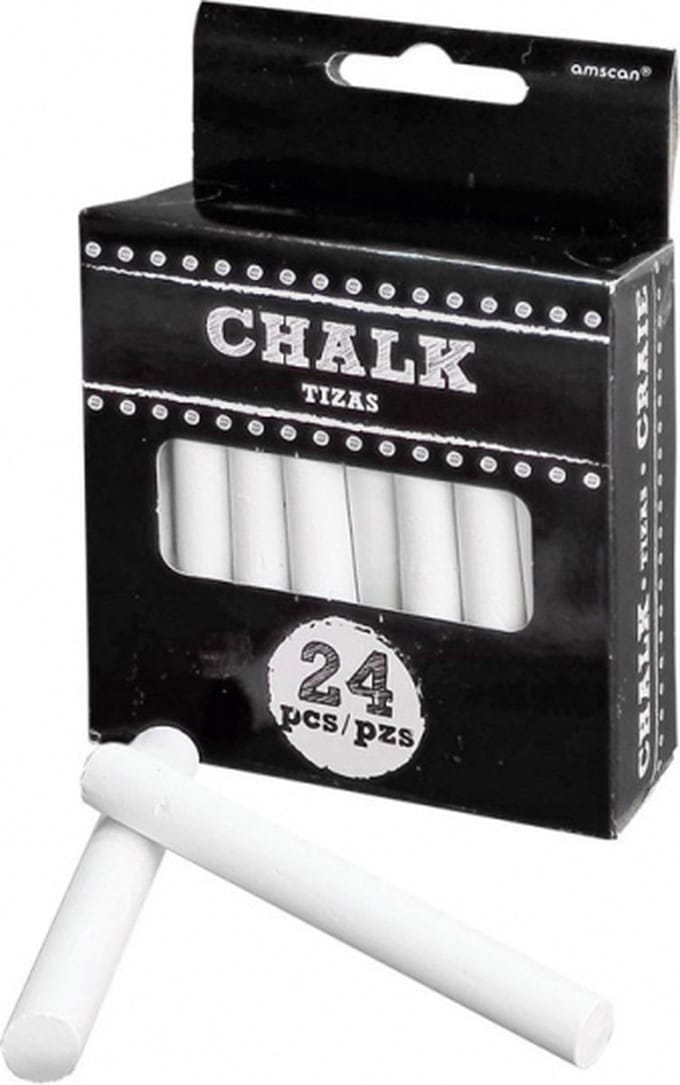 24 witte krijtjes