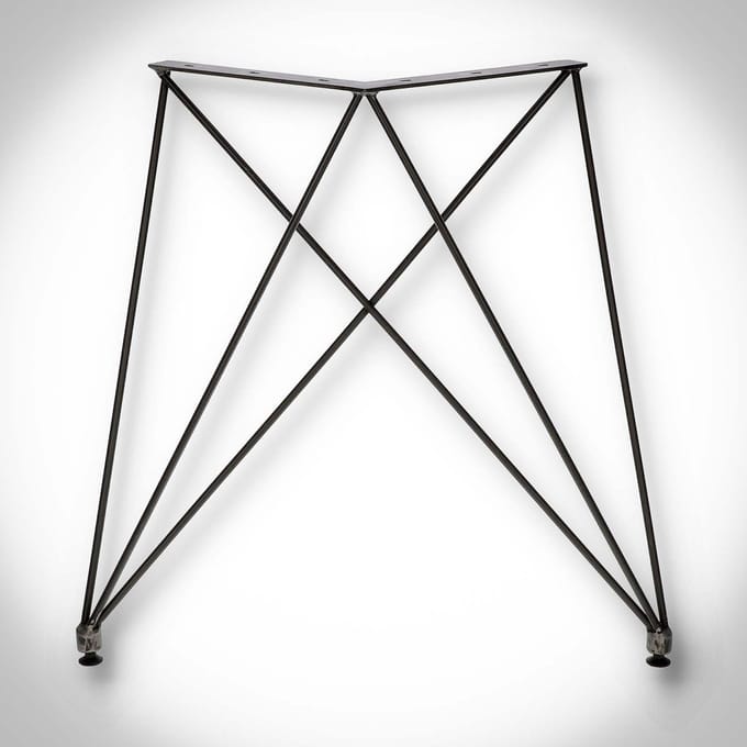 SEART ELEGANCE - Stalen Tafelpoten - 75x72cm - Loft Design - Kruisend Patroon