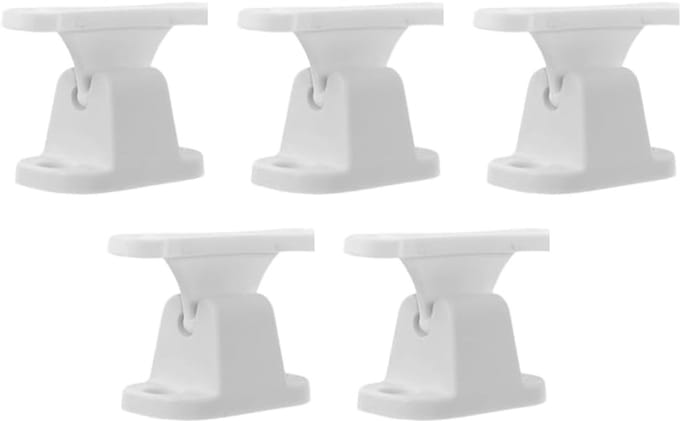 RV Deurstopper - Kastsluiting Caravan - Voorkomen Deurklappen - Robuust Nylon - 45 x 28 mm - Wit