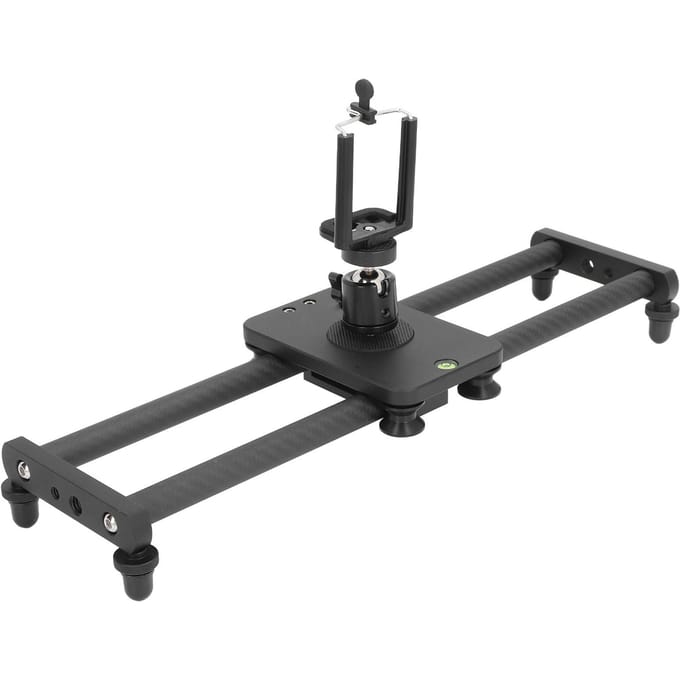 16in 40cm Camera Slider Rail Koolstofvezel Dolly Track Slider voor DSLR Camera Camcorder Telefoon Max black