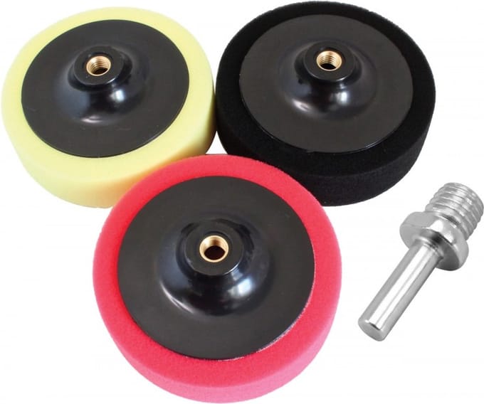 Polijstset 3 dlg Polijst pads 150 mm Poetspad set