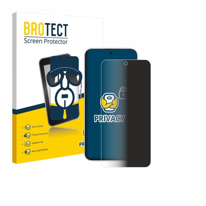 BROTECT - privacy screenprotector voor Xiaomi Redmi Note 15 Pro 5G - Folie Beschermfolie Blauwlichtfilter