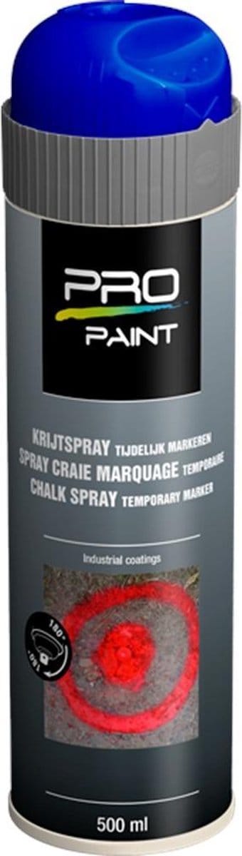 Pro Paint Krijtspray - Tijdelijk markeren Fluor Blauw
