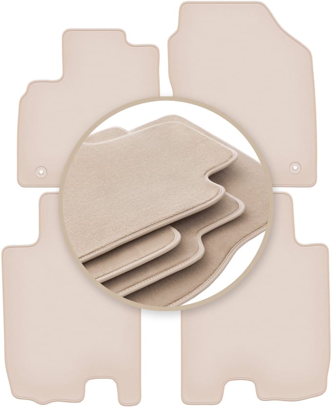 PREMIUM beige vloermatten voor: Honda Jazz III hatchback 2011-2014