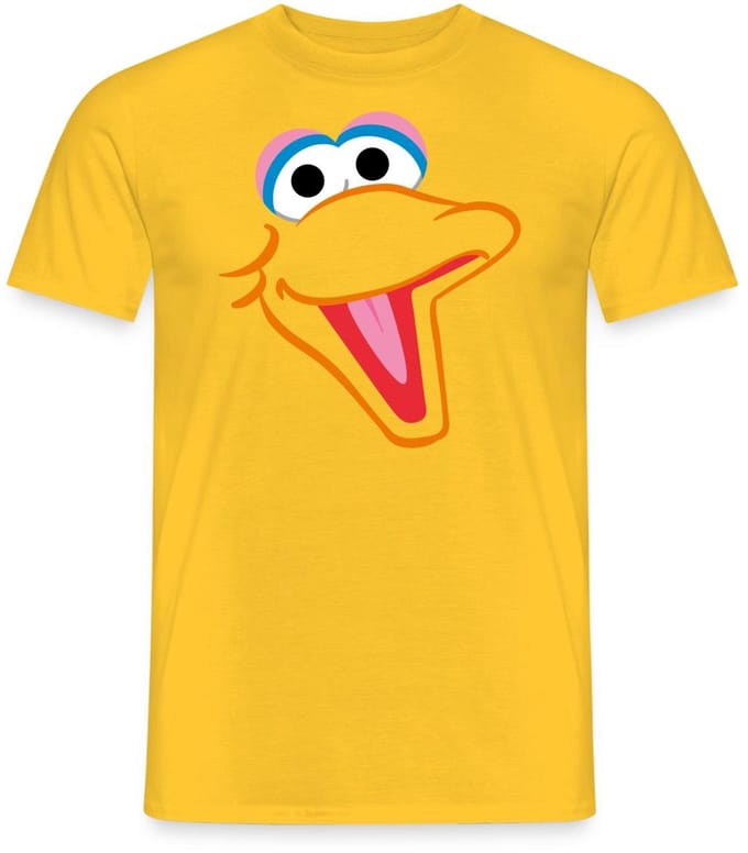 Sesamstraat Bibo Gezicht Kostuum T-Shirt Heren