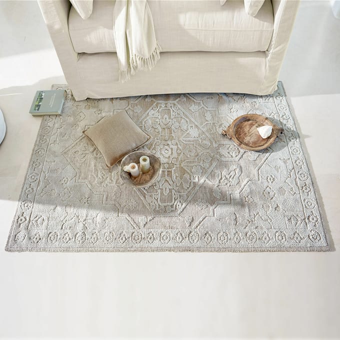 LOBERON Vloerkleed Armidale crème/grijs
