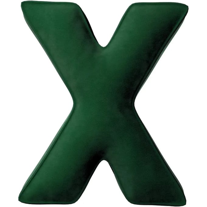 Kussen letter x Yellow Tipi Posh Velvet