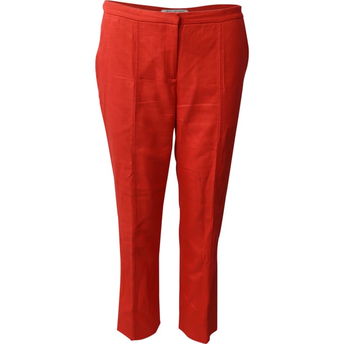 Diane Von Furstenberg broek in oranje viscose