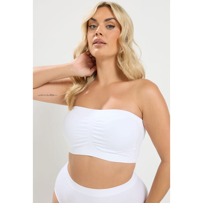 Yours Yourset 2Pack Zwarte En Witte Naadloze Voorgevormde Bandeaubeha'ssize 46-48