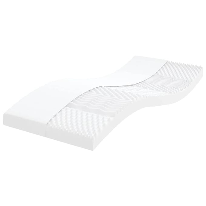 vidaXL - Schuimmatras - 7 - zones - hardheid - 20 - ILD - 100x210 - cm - wit