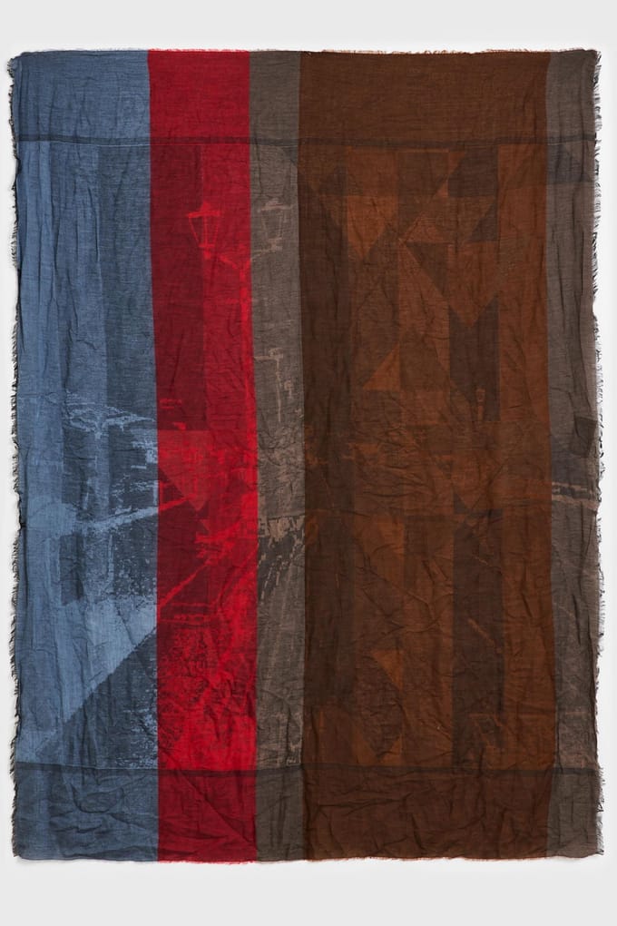 John Varvatos Multi Color Striped Big B Cranberry Taglia: OS | Sciarpe Outlet | Uomo