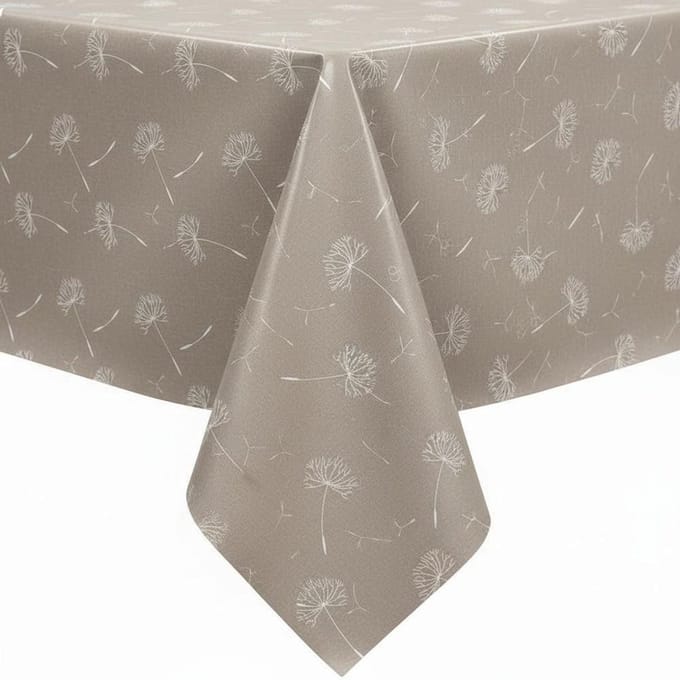 Protecttable - Tafelzeil Pluizenbloem Beige 140x250cm - Tafelkleed Afwasbaar - Kunststof