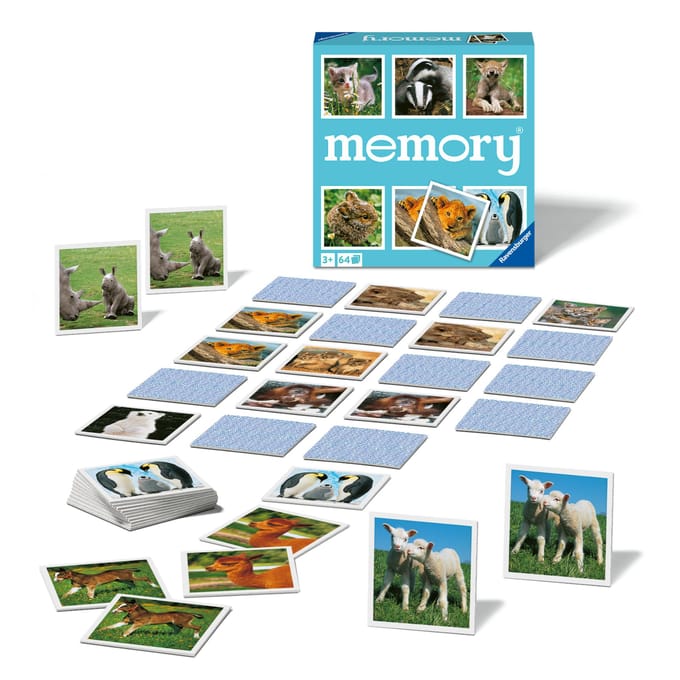 Top1Toys Ravensburger spel memory jonge dieren