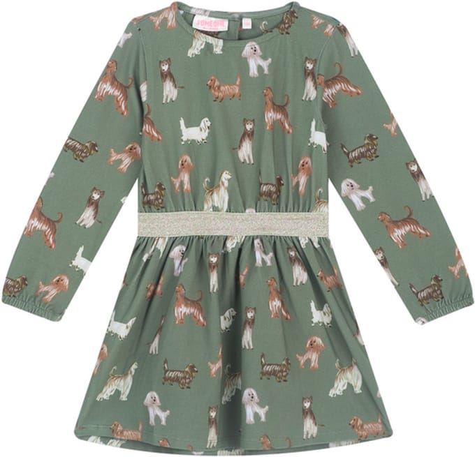 Someone NEL-SG-52-A Meisjes Jurk - KHAKI
