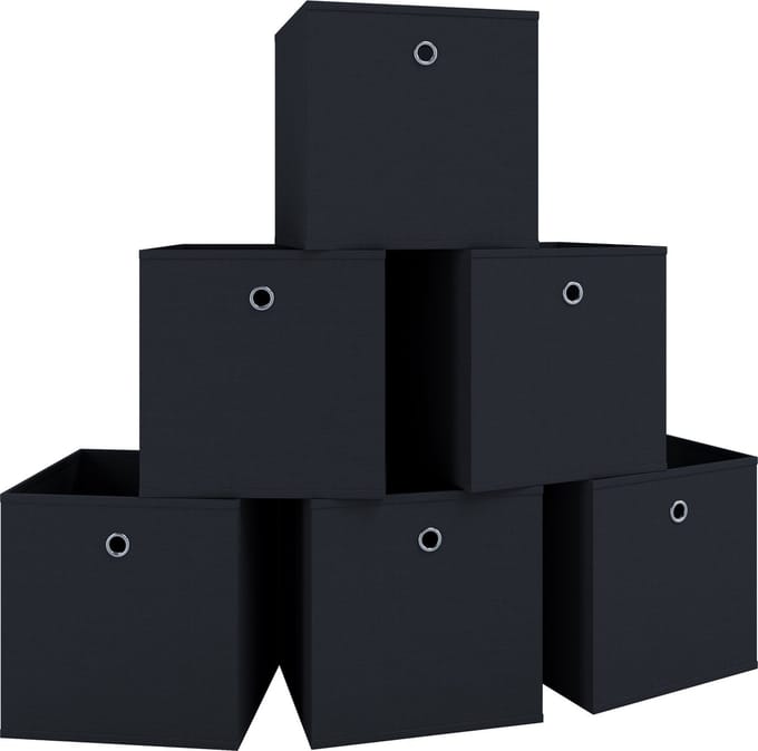 Set van 6 vouwdozen vouwdoos stoffen doos vouwdozen plank doos opbergdozen