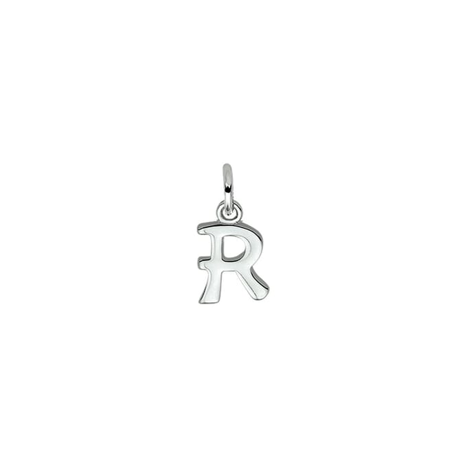 Zilver Gerhodineerde Hanger letter R 1330015