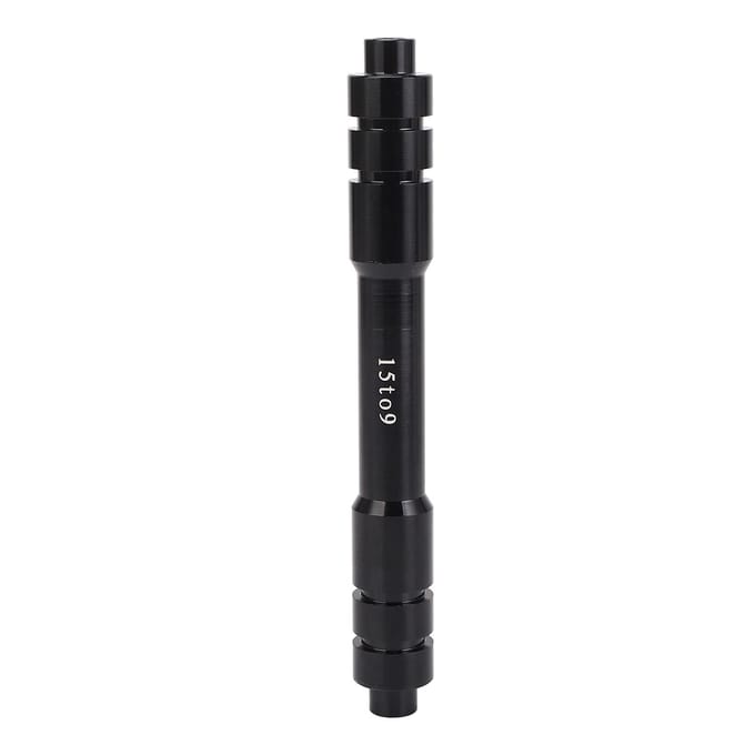 Adaptateur d'axe de roue avant de vélo 15 mm vers 9 mm à blocage rapide pour conversion 110 mm 4,33 pouces black