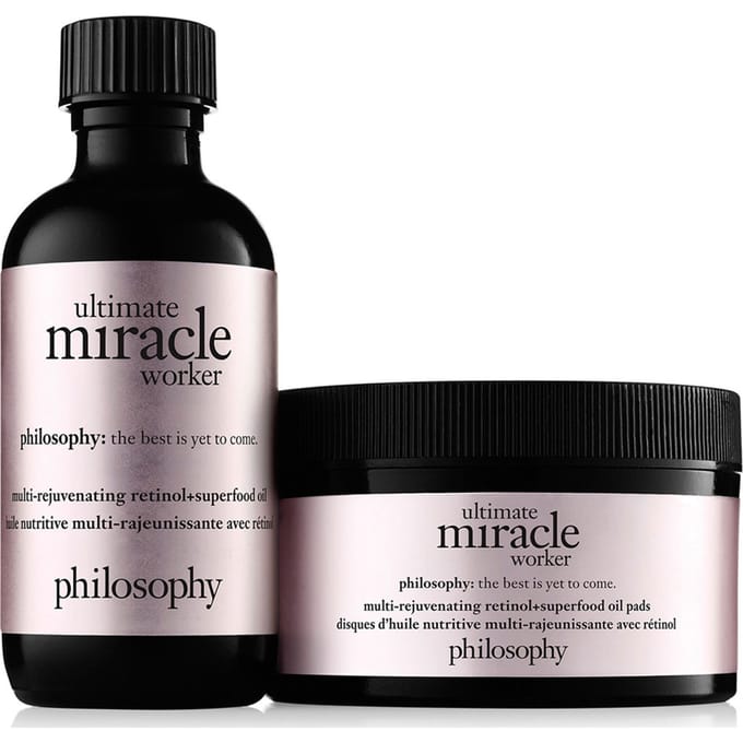 Philosophy Ultimate Miracle Worker bevat 60 pads & superfood oil