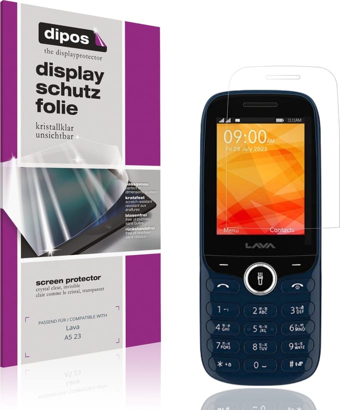 dipos – 4x Beschermfolie geschikt voor Lava A5 23 | Krasbestendige & heldere Screenprotector Ultra-Thin
