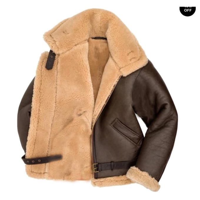Herfst- en winterritsriem Cross Leisure Flight Jacket leren jas M beige
