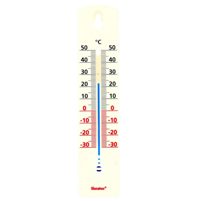 Metaltex Thermometer Binnen & Buiten - 20cm - Kunststof - Wit