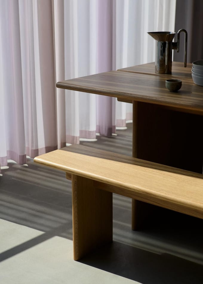 &Tradition Ita zitbank OS5 & OS6 - natural oak - 230 cm
