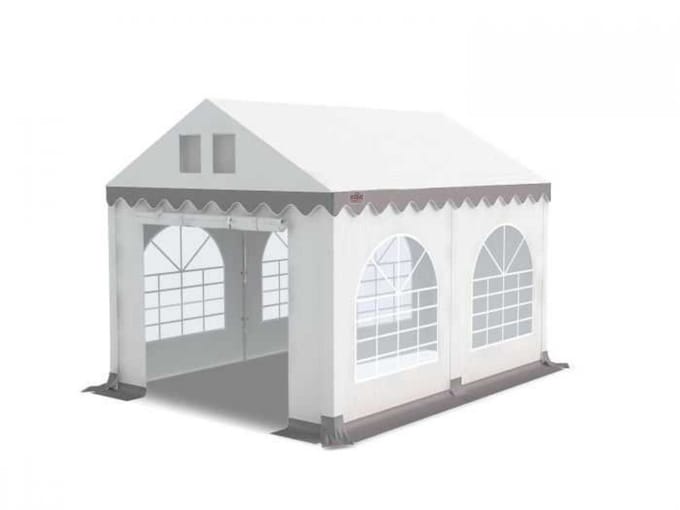 GO-PRO | 3x4 | Partytent | Met grondframe | Wit-grijs