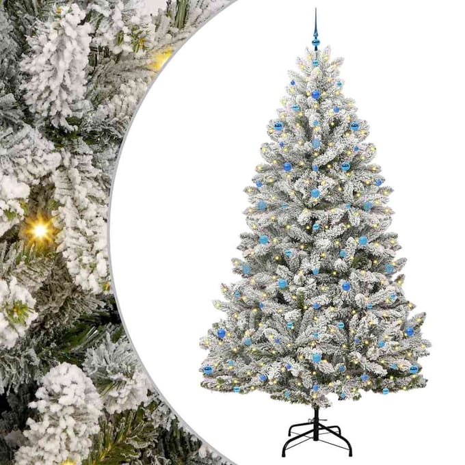 vidaXL - Kunstkerstboom - 270 - cm - 300 - LED's - Warmwit - PVC - en - Staal