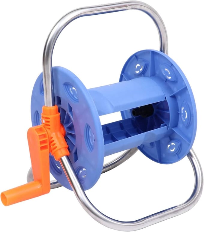 Tuinslanghaspel - Waterhouder - Slangen Opbergen - Met Handroller - 20 Meter - Blauw