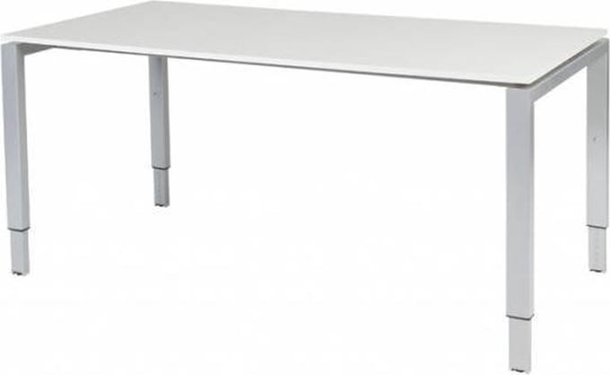 Verstelbaar Bureau - Domino 160x80 wit - alu frame