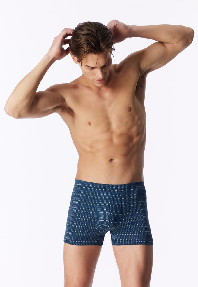 Aquablauwe short met patroon - 95/5 10