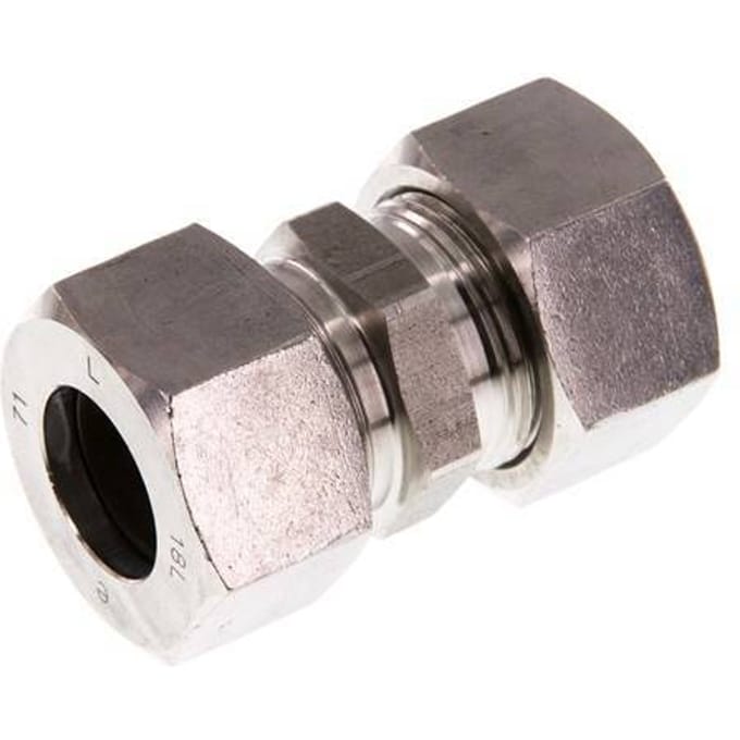 18L RVS Rechte Snijring Koppeling 315 Bar DIN 2353 - FL2S-C-ST-18-L