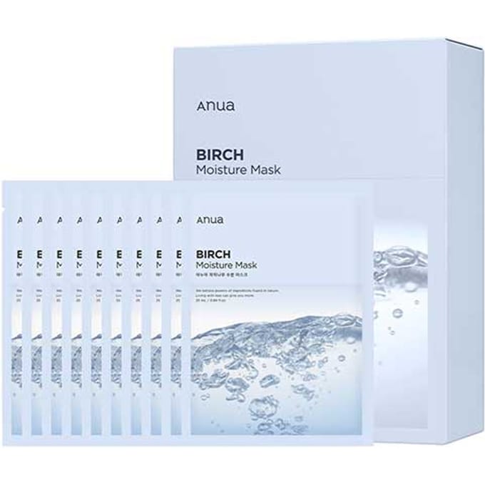 Anua - Birch Moisture Mask Set 2025 Version - 25ml x 10 sheets