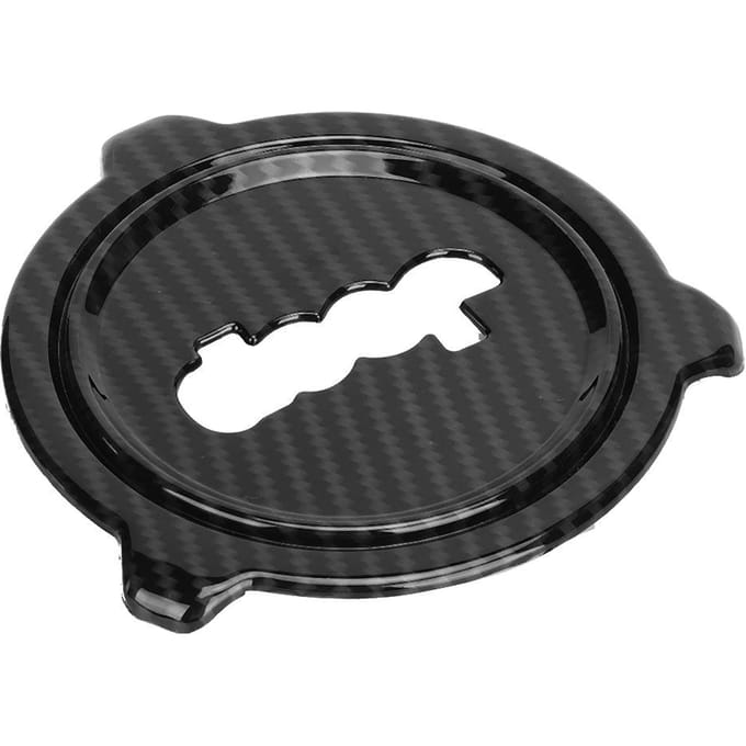 Auto Carbon Fiber Textuur Stuurwiel Midden Sierlijst Frame Cover Past voor Jeep Wrangler JL 2018 + gray
