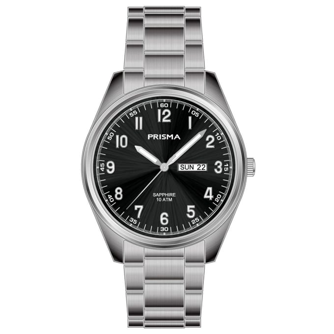 Prisma Titanium P.1304 Zwart Herenhorloge
