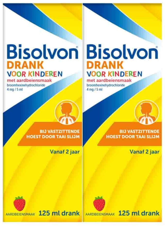 Bisolvon Drank Voor Kinderen Aardbeiensmaak - 2 x 125 ml