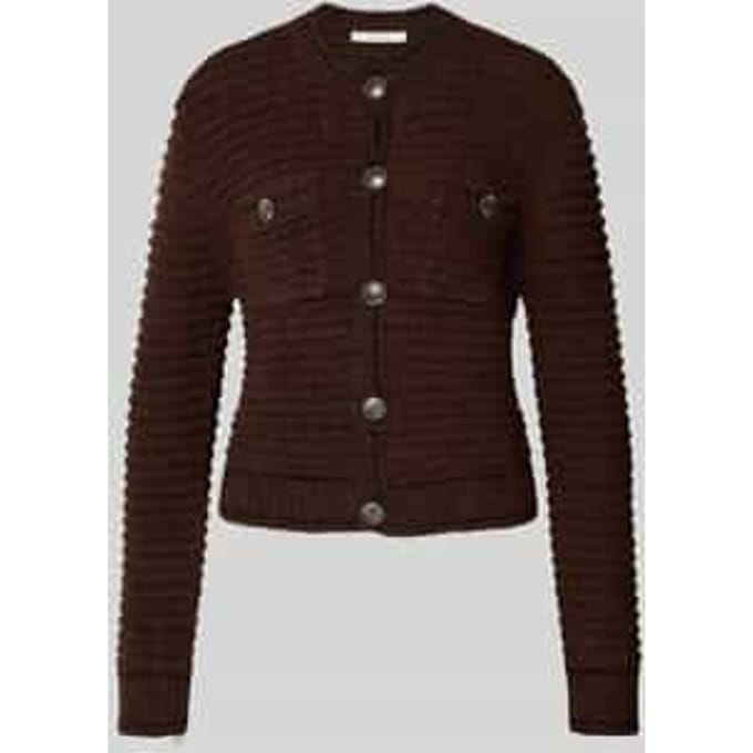 Regular fit gebreid jack met wol model 'cleana'