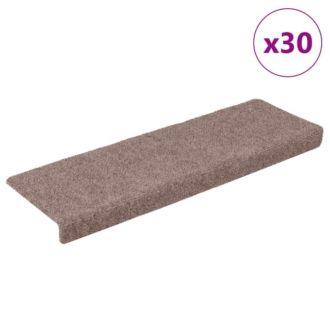 vidaXL - Trapmatten - zelfklevend - 30 - stuks - 65x21x4 - cm - lichtbruin