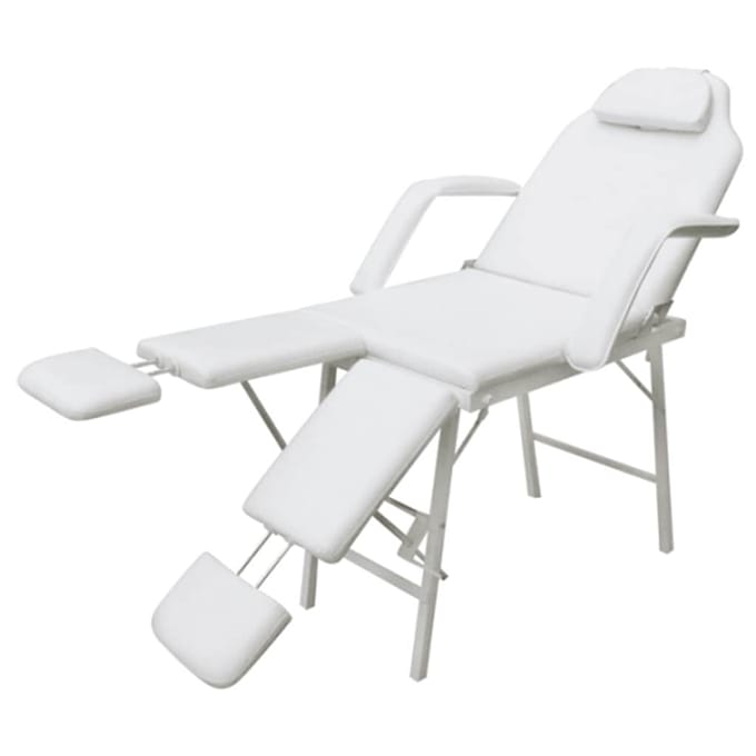 vidaXL - Behandelingsstoel - voor - gezicht - 185x78x76 - cm - kunstleer - wit