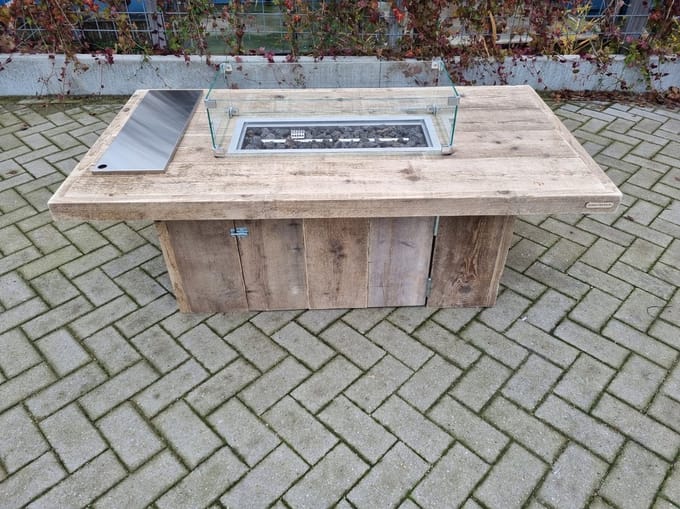 Vuurtafel Tree Gebruikt Steigerhout 80x150x50