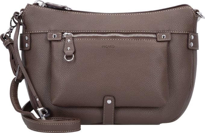 PICARD Schoudertas Loire Zip Shoulderbag Taupe Bruine